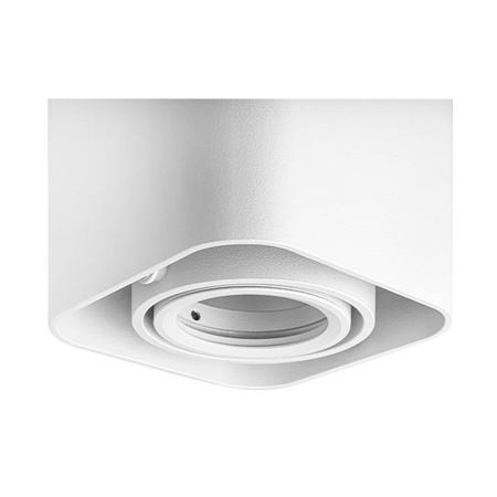 Oprawa Natynkowa Halogenowa Tuba Reflektor Spot GU10 Kwadratowa Ruchoma Biała Masterled