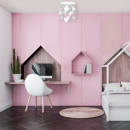 Lampa dziecięca sufitowa biała Żyrandol dla dzieci Serduszka CORAZON 3x E27 Metal i kryształki Milagro