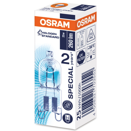 Żarówka Halogenowa G9 Kapsułka 25W 260lm 230V Do Piekarnika OSRAM
