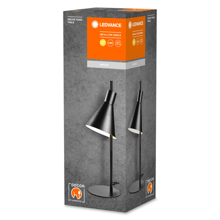 Lampa Stołowa Biurkowa LED Dekoracyjna 5W 260lm 3000K Ciepła Czarny Decor Ledvance