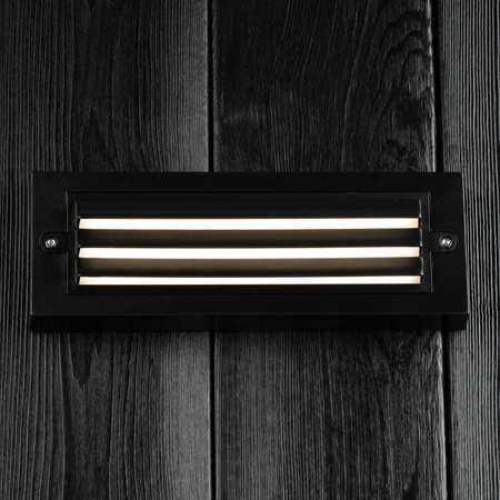 Kinkiet Ogrodowy Elewacyjny Lampa Ścienna LED 6W CZARNA POLA