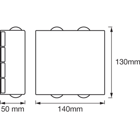 Lampa Ogrodowa Zewnętrzna Kinkiet Elewacyjny LED 10.5W 550lm 3000K IP44 Szary Endura Ledvance