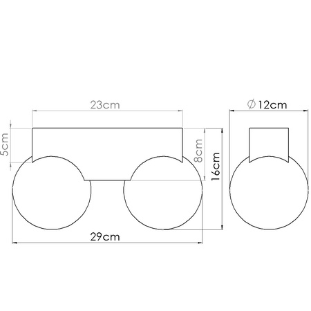Lampa Sufitowa 2x G9 Naturalne Drewno BULBO Peach Puff SL.1683 Sollux