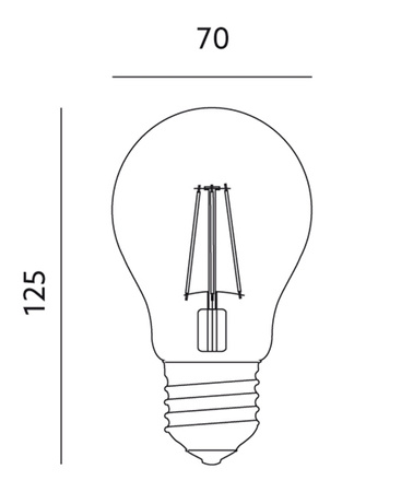 Żarówka LED E27 A60 11,5W 1521lm 4000K Neutralna 360° Filament KOBI FGS