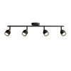 Lampa Sufitowa Reflektor 4x GU10 Czarna-Miedziana Niall Philips