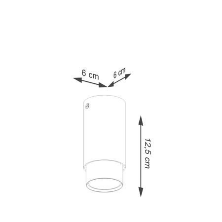 Lampa Sufitowa Oprawa Natynkowa Tuba Spot GU10 Czarna Chrom Nero Bittersweet Shimmer SL.1408 Sollux