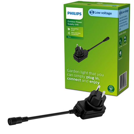 Zasilacz GardenLink 12W 24V IP44 Standardowa Wtyczka UE Czarny PHILIPS