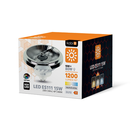 Żarówka LED GU10 Kulka 15W 1200lm 4000K Neutralna 40° Kobi