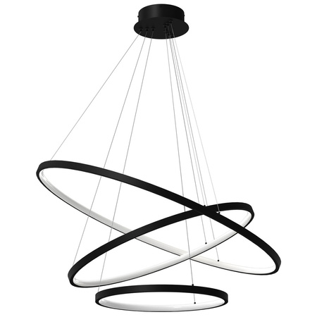 Lampa Wisząca Sufitowa ROTONDA Czarna 93W LED Milagro