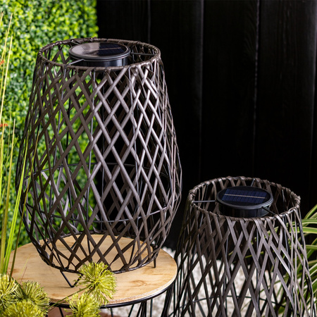 Lampa Solarna LED Zewnętrzna Ogrodowa Stojąca Latarenka 3000K IP44 38cm Czujnik Zmierzchu