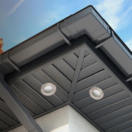 Zestaw Oprawa HALOGENOWA Hermetyczna Łazienkowa PODBITKA AQUS Satyna IP44 + LED GU10 36° 1,5W 4000K Lumiled