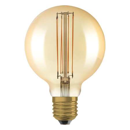 Żarówka LED Dekoracyjna G95 Kula E27 5.8W = 40W 470lm 2200K Ciepła 320° Filament Ściemnialna Vintage 1906 Osram
