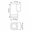 Kinkiet Ogrodowy Lampa Elewacyjna Zewnętrzna IP54 GU10 Szara BRUNO Videx