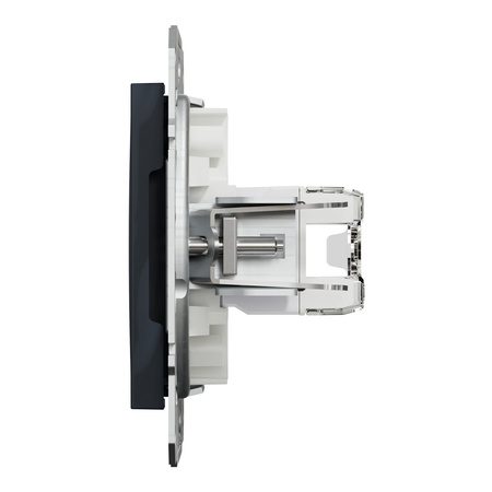 Gniazdo Komputerowe Podwójne 2x RJ45 kat. 5e UTP bez Ramki Antracyt SCHNEIDER ASFORA