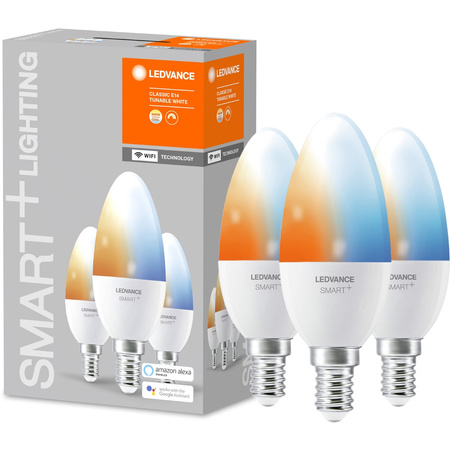 3PAK Żarówka LED E14 B35 5W 470lm CCT LEDVANCE SMART+ WiFi Ściemnialna