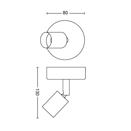 Lampa Ścienna Kinkiet GU10 Biała Limbali Philips