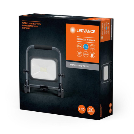 Naświetlacz Halogen LED Lampa Akumulatorowa Robocza 20W Przenośny Reflektor Worklight Ledvance