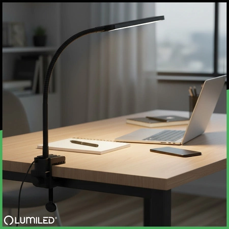 Uchwyt Do Lampek Biurkowych Zacisk Klips do Blatu Czarny Lumiled