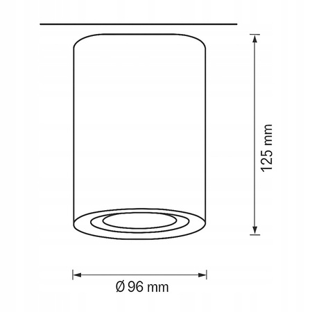Oprawa Natynkowa Halogenowa Tuba Reflektor Spot GU10 Okrągła Ruchoma Czarna Masterled