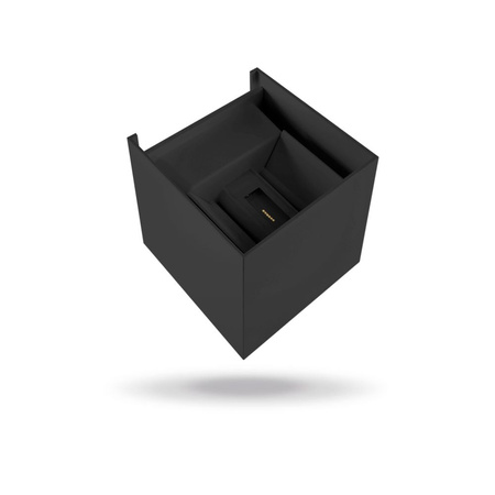 Kinkiet Ogrodowy Lampa Elewacyjna Zewnętrzna LED 6W 580lm 2700k Ciepła Czarna ERIC Videx