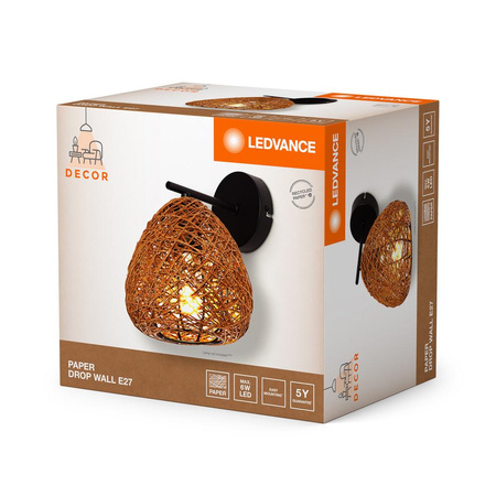 Lampa Ścienna Dekoracyjna Kinkiet Oprawa Natynkowa E27 Beżowy Decor Ledvance