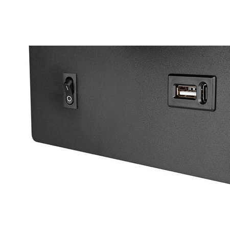 Lampa Ścienna Reflektor Kinkiet Spot do Czytania Półka G9 USB-A USB-C Czarny Złoty Masterled