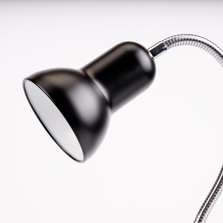 Lampka Biurkowa Stołowa Regulowana DONA Szkolna Nocna E27 Klips Czarna LUMILED