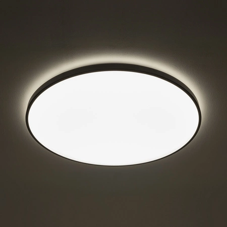 Plafon Lampa Sufitowa Oprawa Natynkowa LED 64W 5600lm 3000K Ciepła Czarna Wodoodporna IP44 AGNES ROUND LED PRO 10975 Nowodvorski