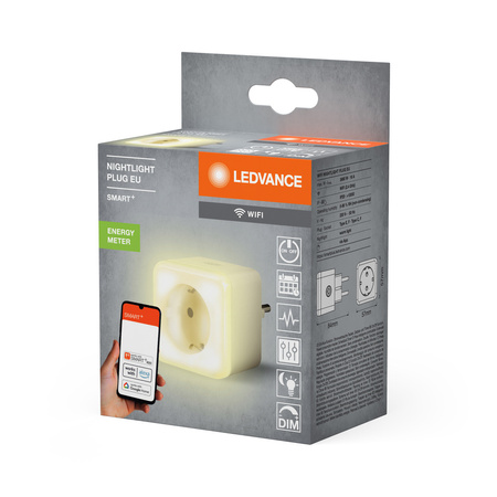 Inteligentne Gniazdko Sieciowe Wtyczka EU 230V 16A Miernik Mocy SMART+ WiFi Plug Ledvance