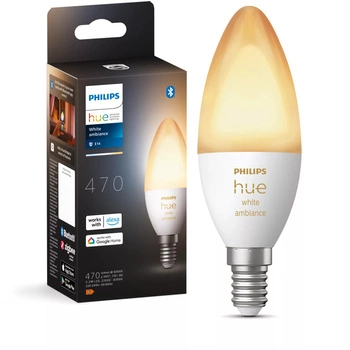 Żarówka LED E14 Świeczka B39 5.2W = 40W 470lm 2200-6500K CCT SMART Inteligentna Bluetooth ZigBee White Ambiance Philips HUE