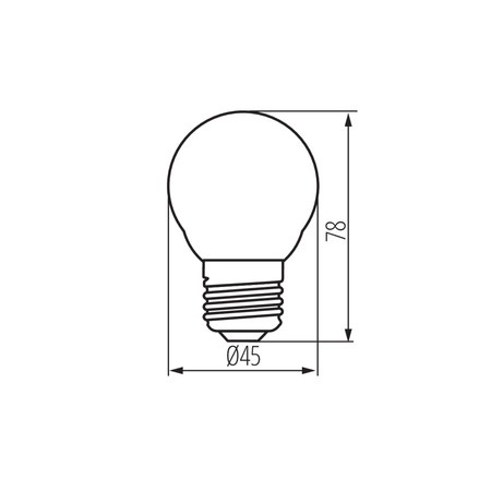 Żarówka LED E27 Edison G45 6W = 60W 806lm 4000K Neutralna Przezroczysta XLED Filament Kanlux
