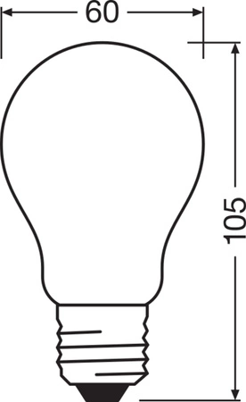 Żarówka LED A60 E27 11W = 100W 1521lm 2700K Ciepła Biała FILAMENT ŚCIEMNIALNA LEDVANCE