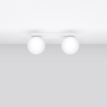 Lampa Sufitowa Listwa Oświetleniowa 2x G9 Kula Biała Nowoczesna Yoli Sollux