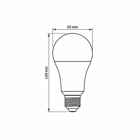 Żarówka LED E27 A65 15W = 100W 1520lm 4000K Neutralna 240° Videx