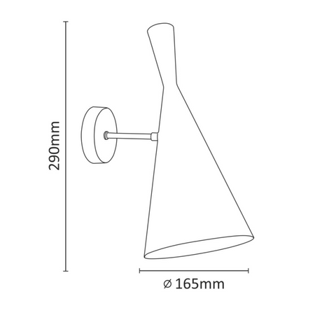 Kinkiet Lampa Ścienna Reflektor do LED E27 MODERN W306-C Biało-Złoty - GOLDLUX (Polux)