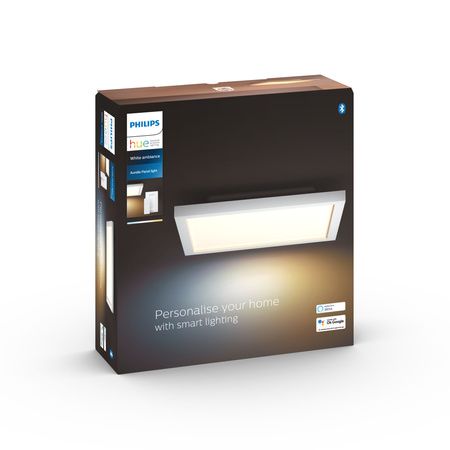 Panel LED Lampa Sufitowa Natynkowa 30x30 cm 19W 1940lm IP20 White Ambiance TW Biała Inteligentna SMART Zigbee Bluetooth Aurelle + Pilot Regulator Philips HUE
