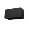 Lampa Ścienna Kinkiet Góra Dół 2x G9 Prostokątna Czarna Nowoczesna Quad Sollux
