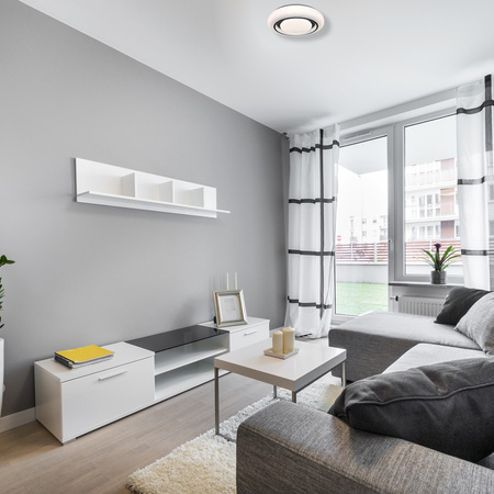 Plafon natynkowy MEGAN 48W LED Nowoczesna Regulacja Barwy Milagro Tworzywo Sztuczne + Metal PILOT