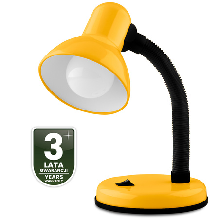 Lampka Biurkowa Stołowa Regulowana SARA Szkolna Nocna E27 Żółta LUMILED