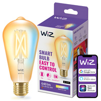 Żarówka LED E27 Edison ST64 7W = 50W 640lm 2000-5000K TW FILAMENT Bursztynowa Inteligentna SMART WiFi Bluetooth Aplikacja WiZ