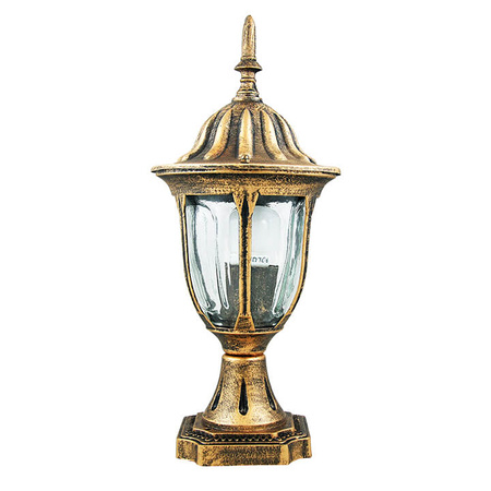 LAMPA OGRODOWA stojąca FLORENCJA 1xE27 GOLDLUX (Polux) niska PATYNA