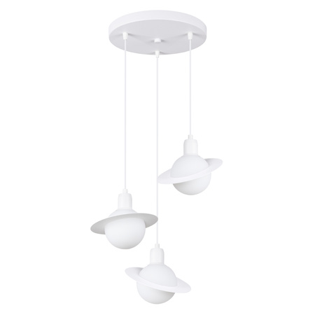Lampa Sufitowa Wisząca Zwis 3x G9 Kulista Biała Nowoczesna Hyperion Sollux