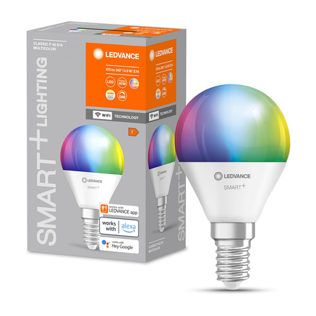 Żarówka LED E14 P40 4.9W 470lm RGBW SMART+ WiFi Ściemnialna Mini Bulb LEDVANCE