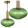 Lampa Wisząca Sufitowa NORFOLK E27 Zwis Zielona GOLDLUX (Polux)