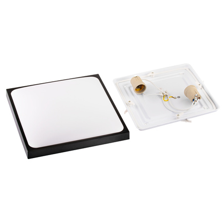 Plafon LED Lampa Sufitowa Natynkowa 2x E27 DUALIO Kwadratowy IP44 30cm LUMILED