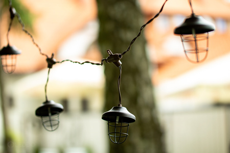 GIRLANDA SOLARNA 10x latarenka metalowa 4,5m ogrodowa ozdobna dekoracyjna 3000K ciepła