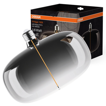 Żarówka LED Dekoracyjna E27 4W = 6W 60lm 1800K Ciepła 320° Dymiona Filament Ściemnialna Vintage 1906 Osram