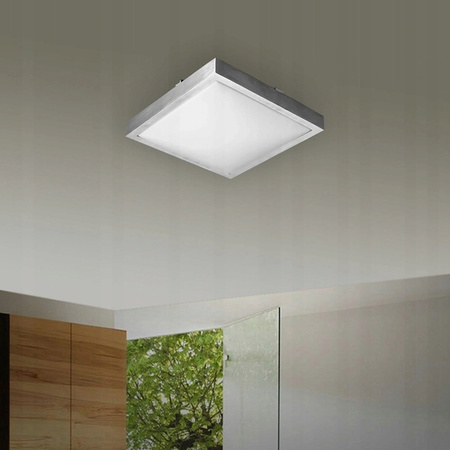 Plafon natynkowy Panel LED 18W 4000K Srebrny Solen IP44 Kwadratowy