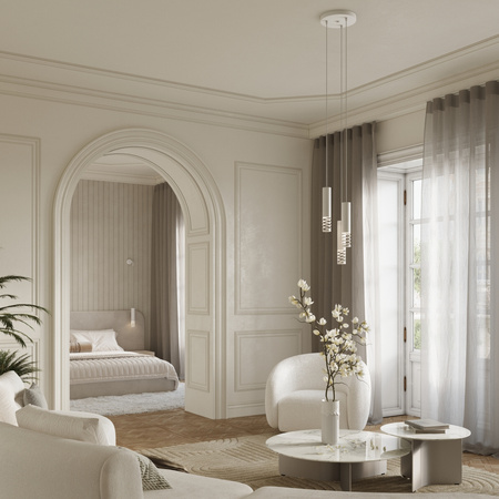 Lampa Wisząca Sufitowa 2x GU10 Biała LAMI Ocean Green SL.1687 Sollux