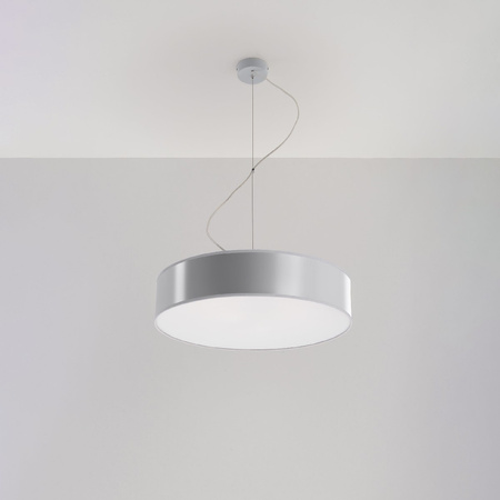 Lampa Sufitowa Wisząca Plafon 3x E27 Okrągła Szara Minimalistyczna Arena Sollux